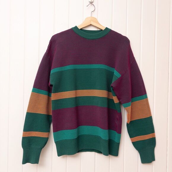 Nagnata Lucid Sweater Opal Rainbow Stripe Retro Knit Size XS - Picture 2 of 9
